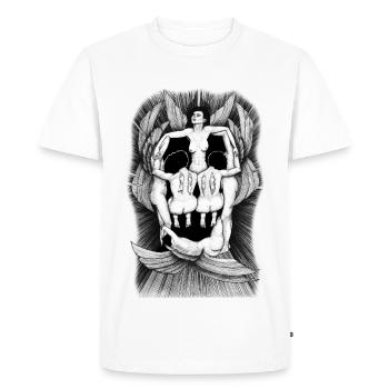 Fallen angels summoning the old samurai - Men's Premium Organic T-Shirt - white - Front - Nico (187cm)