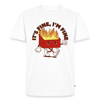 Dumpster Fire Vibes - Men's Premium Organic T-Shirt - white - Front - Nico (187cm)