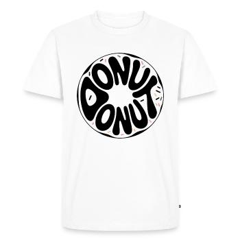 Donut - Cool Donut Logo - T-shirt Premium bio Homme - blanc - Devant - Nico (187cm)