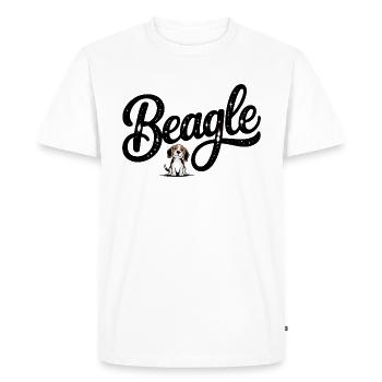 Beagle - Logo d’animal de compagnie cool - T-shirt Premium bio Homme - blanc - Devant - Nico (187cm)