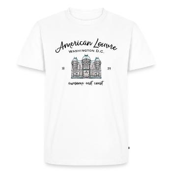 Washington D.C., attraction du Louvre américain - T-shirt Premium bio Homme - blanc - Devant - Nico (187cm)