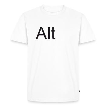 Raccourci clavier Alt Ctrl Del - T-shirt Premium bio Homme - blanc - Devant - Nico (187cm)