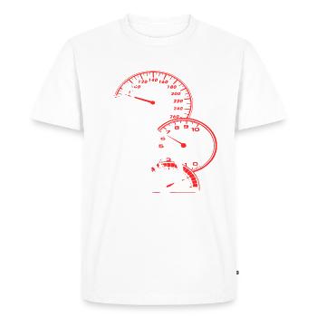Motorcycle Moto Cross Enduro - Men's Premium Organic T-Shirt - white - Front - Nico (187cm)