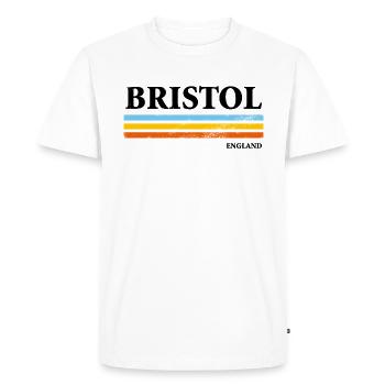 Bristol, England - Men's Premium Organic T-Shirt - white - Front - Nico (187cm)