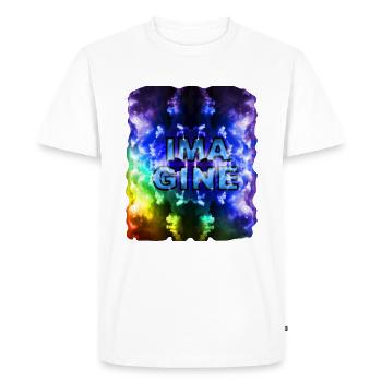 Imaginer - T-shirt Premium bio Homme - blanc - Devant - Nico (187cm)