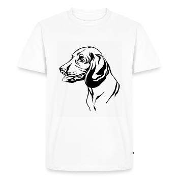 Lévrier bavarois - T-shirt Premium bio Homme - blanc - Devant - Nico (187cm)