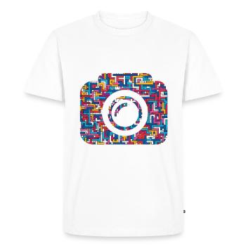 Camera Photo Camera Lens - Men's Premium Organic T-Shirt - white - Front - Nico (187cm)
