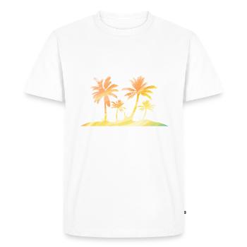 Lonely Island Rainbow Colorful - Men's Premium Organic T-Shirt - white - Front - Nico (187cm)