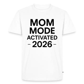 Mode maman activé - 2026 - T-shirt Premium bio Homme - blanc - Devant - Nico (187cm)