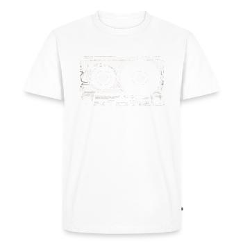 Cassette Tape Vintage Graphic - T-shirt Premium bio Homme - blanc - Devant - Nico (187cm)