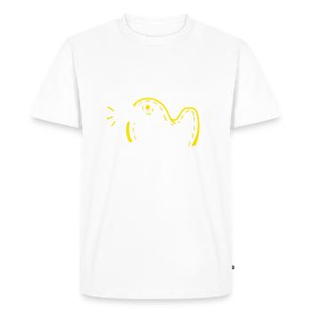 Bobard de bain - T-shirt Premium bio Homme - blanc - Devant - Nico (187cm)