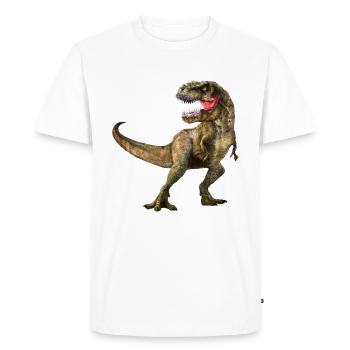 T-REX! - T-shirt Premium bio Homme - blanc - Devant - Nico (187cm)