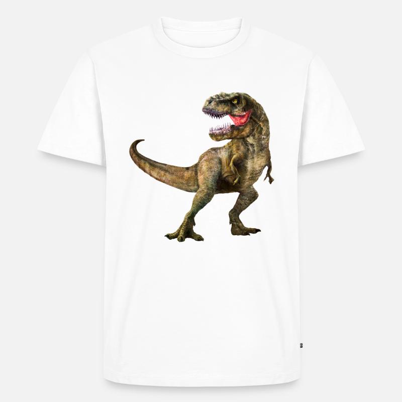T-REX ! - Männer Premium Bio T-Shirt - Weiß