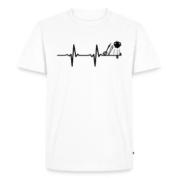 Grill Evolution - Men's Premium Organic T-Shirt - white - Front - Nico (187cm)