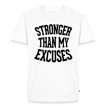 Strong - T-shirt Premium bio Homme - blanc - Devant - Nico (187cm)