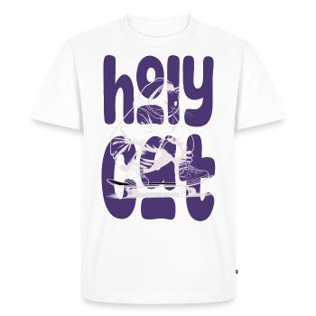 kawaii holycat, le chat biblique skater - T-shirt Premium bio Homme - blanc - Devant - Nico (187cm)