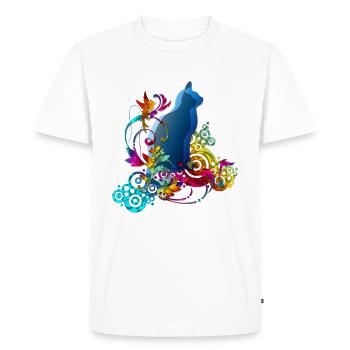 CHATS d'AMOUR - T-shirt Premium bio Homme - blanc - Devant - Nico (187cm)