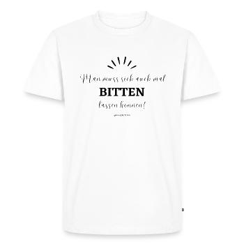Bitten - Männer Premium Bio T-Shirt - Weiß - Vorne - Nico (187cm)