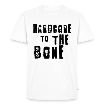 Hardcore - T-shirt Premium bio Homme - blanc - Devant - Nico (187cm)