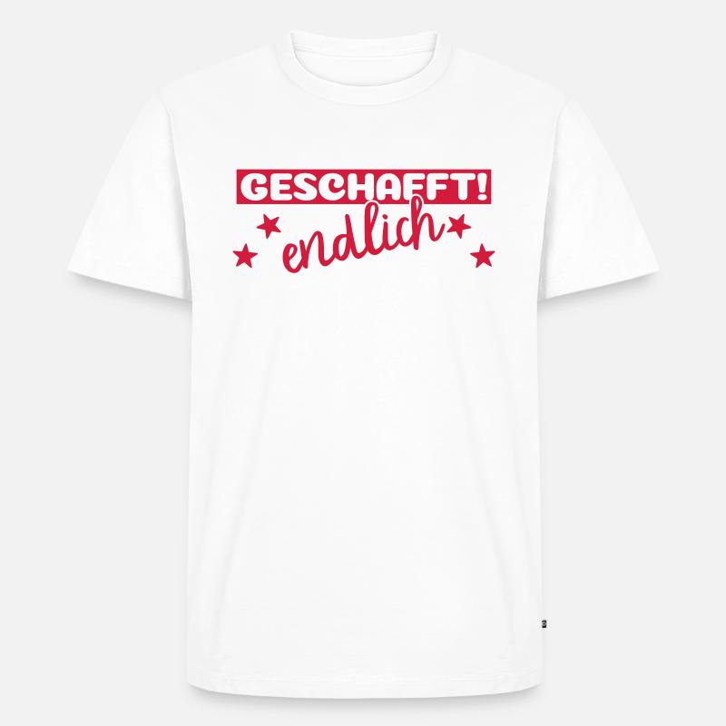 endlich 18 geschafft! - Männer Premium Bio T-Shirt - Weiß