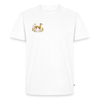 Libérez le Galgo - Broderie n°01 - T-shirt Premium bio Homme - blanc - Devant - Nico (187cm)