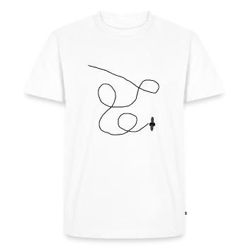 Motif de mouche - T-shirt Premium bio Homme - blanc - Devant - Nico (187cm)