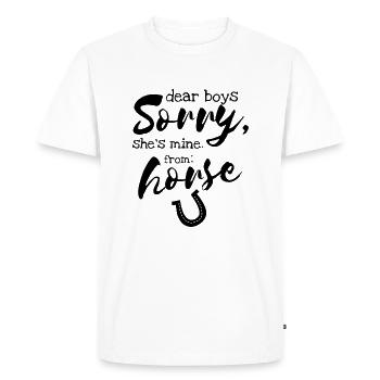 horses - Men's Premium Organic T-Shirt - white - Front - Nico (187cm)