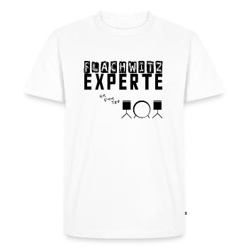 Expert en blagues plates noir - T-shirt Premium bio Homme - blanc - Devant - Nico (187cm)