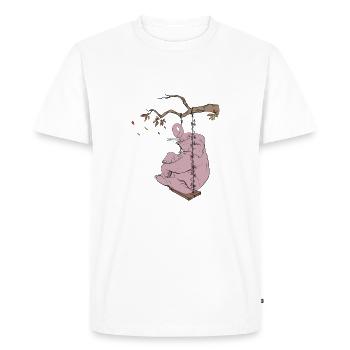 elephant - Men's Premium Organic T-Shirt - white - Front - Nico (187cm)