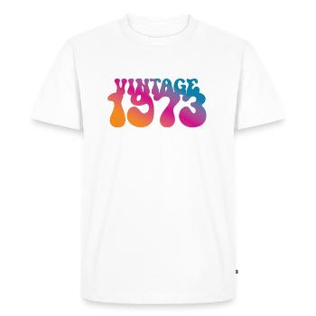 Millésime (1973) - T-shirt Premium bio Homme - blanc - Devant - Nico (187cm)