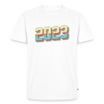 2023 Vintage - Men's Premium Organic T-Shirt - white - Front - Nico (187cm)