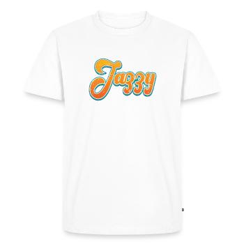 Jazzy Jazz - T-shirt Premium bio Homme - blanc - Devant - Nico (187cm)