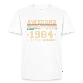 Great Since 1984 Vintage Vintage Birthday - Men's Premium Organic T-Shirt - white - Front - Nico (187cm)