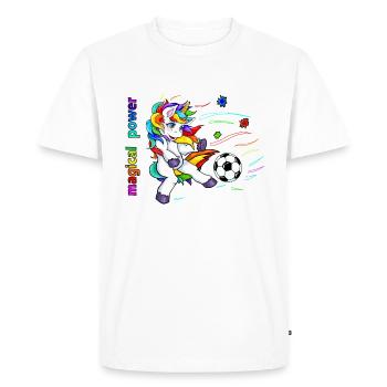 Unicorn Football - Unicorn Football - T-shirt Premium bio Homme - blanc - Devant - Nico (187cm)