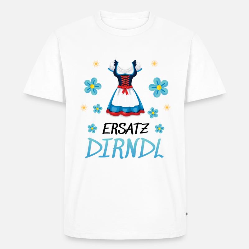 Dirndl Ersatz - Männer Premium Bio T-Shirt - Weiß