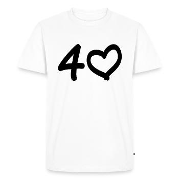 40 ans de cadeau d'anniversaire de mariage - T-shirt Premium bio Homme - blanc - Devant - Nico (187cm)