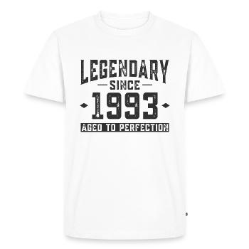 Légendaire depuis 1993 - T-shirt Premium bio Homme - blanc - Devant - Nico (187cm)