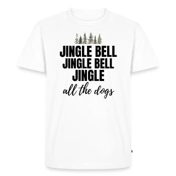Chien Chiens Noël - Drôle de dicton de Noël - T-shirt Premium bio Homme - blanc - Devant - Nico (187cm)
