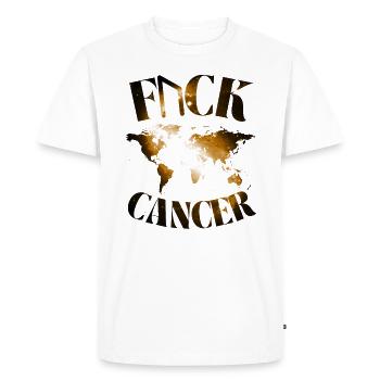 F... CK CANCER - ESPOIR, AMOUR ET COMBAT - T-shirt Premium bio Homme - blanc - Devant - Nico (187cm)