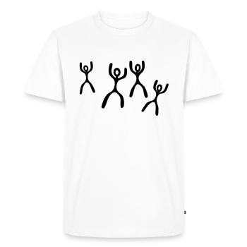 Danseurs electro danse DJ Disco Party musique - T-shirt Premium bio Homme - blanc - Devant - Nico (187cm)