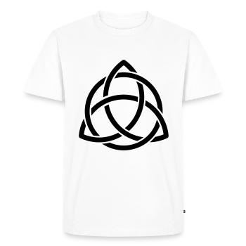 Nœuds celtiques symbole celtique merveilleux - T-shirt Premium bio Homme - blanc - Devant - Nico (187cm)