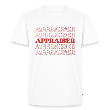 Appraiser Evaluator Appraiser Assessor Valuer - Men's Premium Organic T-Shirt - white - Front - Nico (187cm)