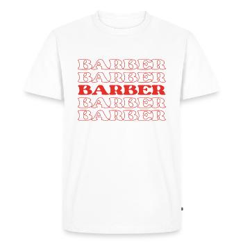 Coiffeur Coiffeur Coiffeur Coiffeur Coiffeur - T-shirt Premium bio Homme - blanc - Devant - Nico (187cm)