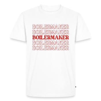 Chaudronnier Ferronnier Monteur d’appareils de chauffage - T-shirt Premium bio Homme - blanc - Devant - Nico (187cm)