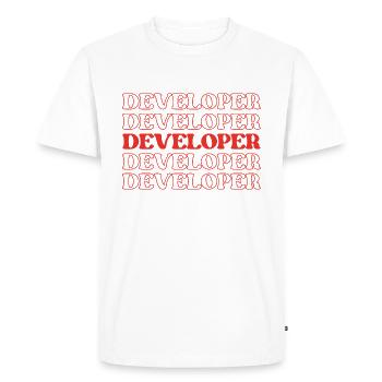 Developer Programmer Coder Coder Software Engineer - Men's Premium Organic T-Shirt - white - Front - Nico (187cm)