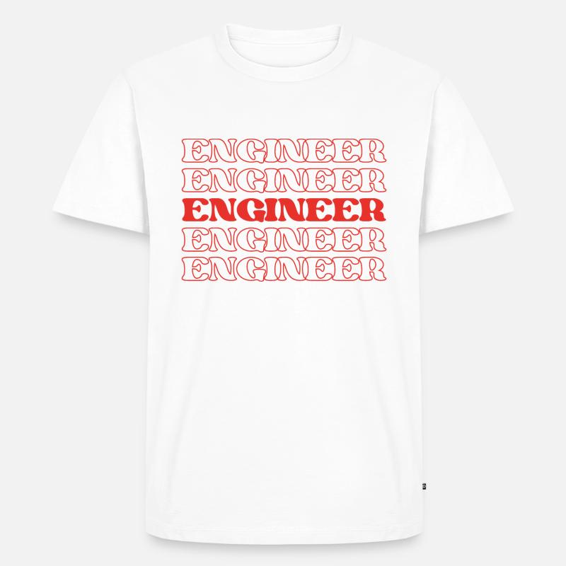 Engineer Designer Developer Technician Builder - Men's Premium Organic T-Shirt - white