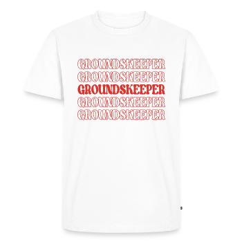 Jardinier Paysagiste Jardinier Jardinier Ouvrier - T-shirt Premium bio Homme - blanc - Devant - Nico (187cm)