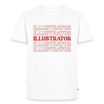 Illustrator Artist Graphic Designer Image Creator - Men's Premium Organic T-Shirt - white - Front - Nico (187cm)