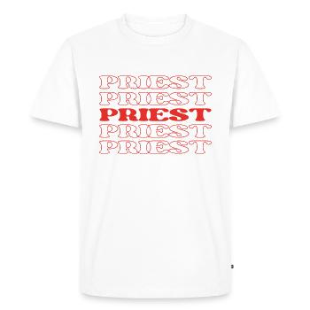 Citations drôles d'appréciation du prêtre - T-shirt Premium bio Homme - blanc - Devant - Nico (187cm)