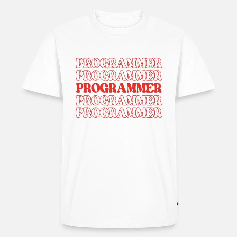 Programmierer, Programmierer, Entwickler, Programmierer, Software-Ingenieur - Männer Premium Bio T-Shirt - Weiß